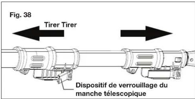 Fig. 38 Tirer Tirer Dispositif de verrouillage du manche télescopique