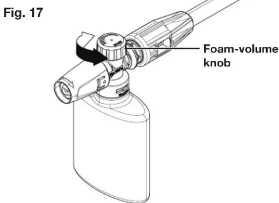 Fig. 17 Foam-volume knob