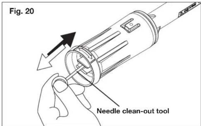 Fig. 20 Needle clean-out tool