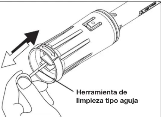 Herramienta de limpieza tipo aguja
