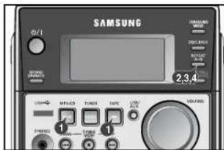 SAMSUNG MMT6T - Fonction répétition A ↔ B (Cette fonction n'est pas uniquement disponible pendant la lecture d'un CD-MPS.) - 1