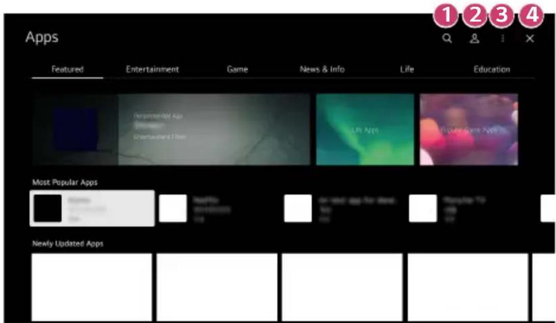 LG CineBeam PF510Q - Installation des applications - 1