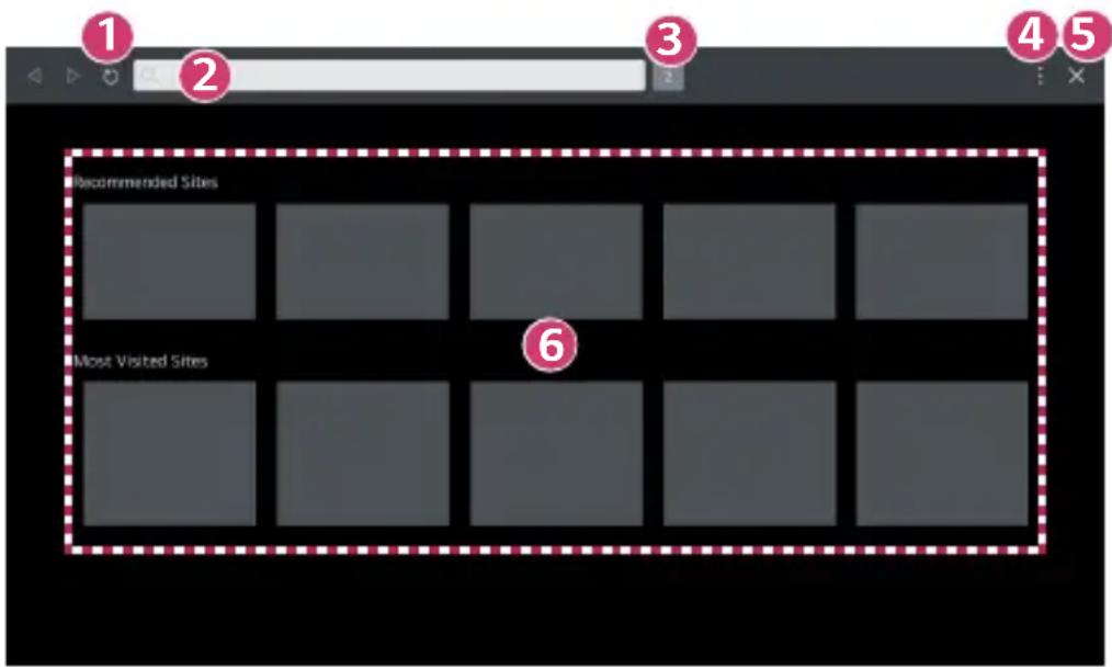 LG CineBeam PF510Q - Utilisation du [Navigateur Web] - 1