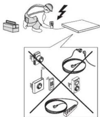 Diagram illustrating electrical safety and circuitry with labeled components including a worker, switch, radio, and devices