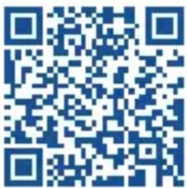 Blue QR code image, scannable for digital information retrieval