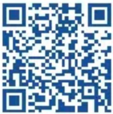 Blue QR code image, scannable for digital information retrieval