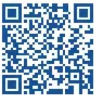 Blue QR code image, scannable for digital information retrieval