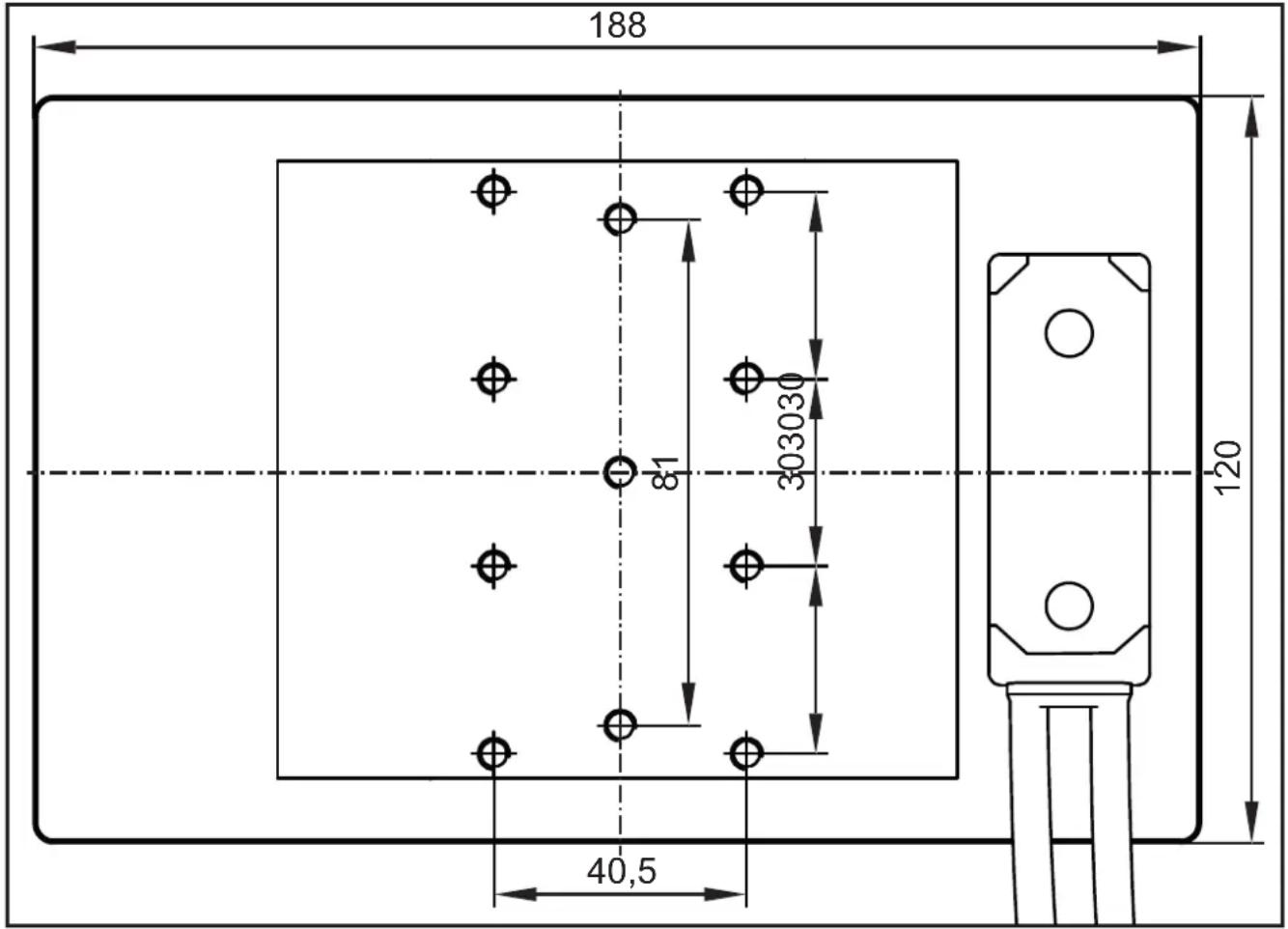 IFM E2M231 - Logement pour accessoires de montage - 1
