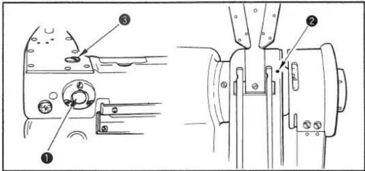 Technical diagram of a mechanical assembly with numbered components and labeled parts