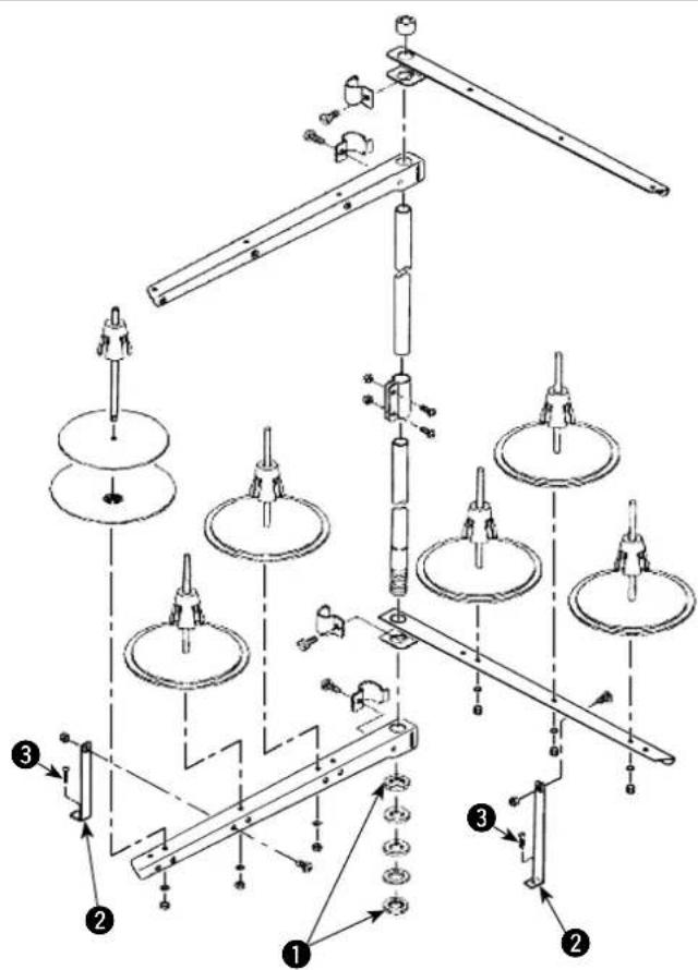 JUKI MS1261M - Installation du porte-bobines - 1