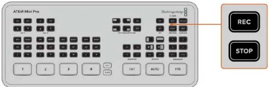 Blackmagic Design ATEM Mini Extreme - Botones para la grabación - 1
