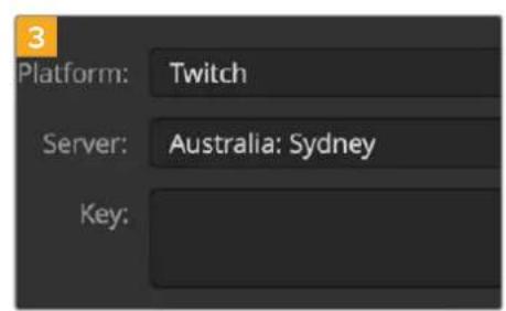 Blackmagic Design ATEM Mini Extreme - To configure your settings for Twitch: - 8