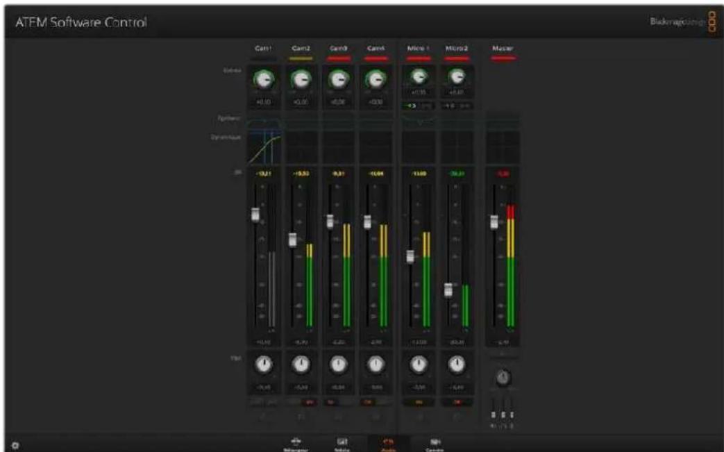 Blackmagic Design ATEM Mini Extreme - Utiliser le mixeur audio - 1