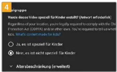 Blackmagic Design ATEM Mini Extreme - So konfigurieren Sie die Einstellungen für YouTube Studio: - 4