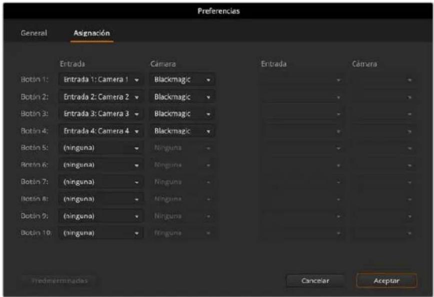 Blackmagic Design ATEM Mini Extreme - Asignación de botones - 1
