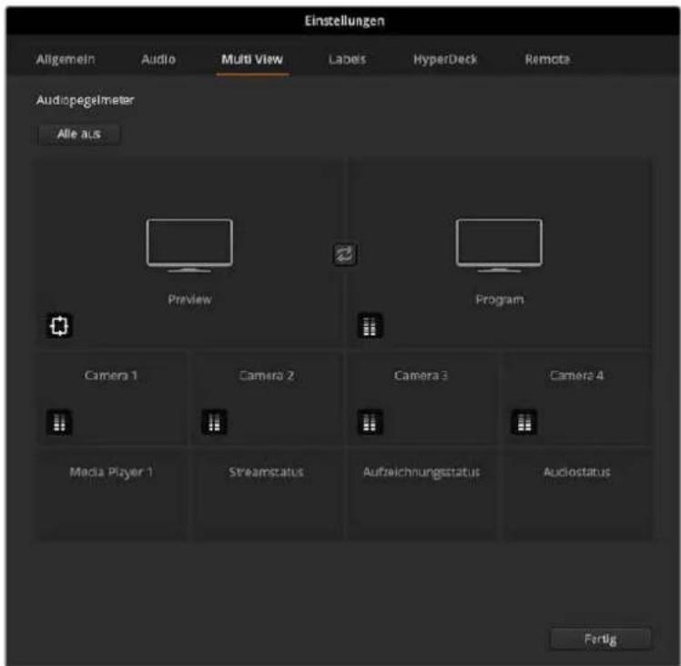 Blackmagic Design ATEM Mini Extreme - Multiview-Einstellungen - 1