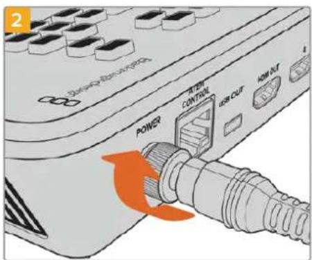 Blackmagic Design ATEM Mini Extreme - Brancher l'alimentation - 2