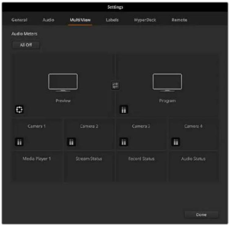 Blackmagic Design ATEM Mini Extreme - Multiview Settings - 1