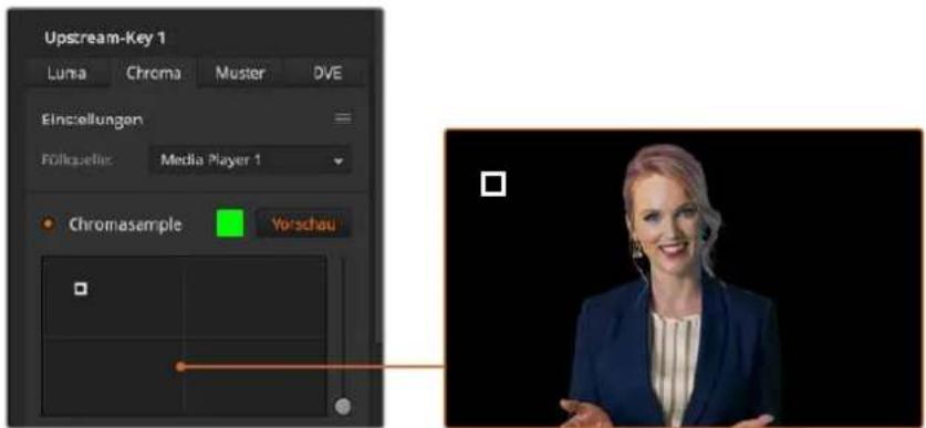 Blackmagic Design ATEM Mini Extreme - So richten Sie einen überzeugenden Chroma-Key mit dem erweiterten Keyer ein: - 2