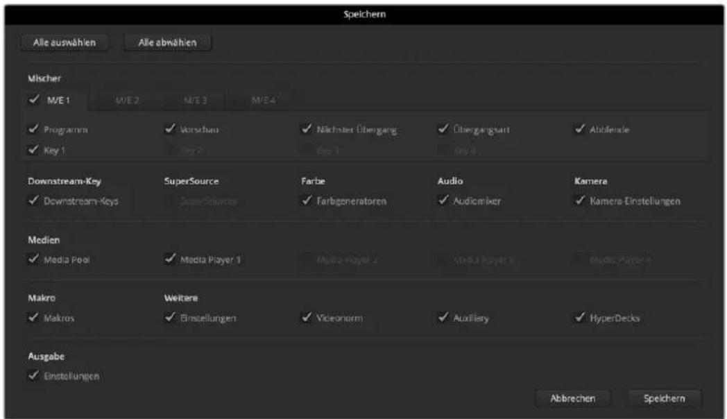 Blackmagic Design ATEM Mini Extreme - Speichern Ihrer Einstellungen - 1