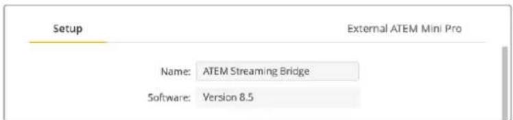 Blackmagic Design ATEM Mini Extreme - Umbenennen der ATEM Streaming Bridge - 1
