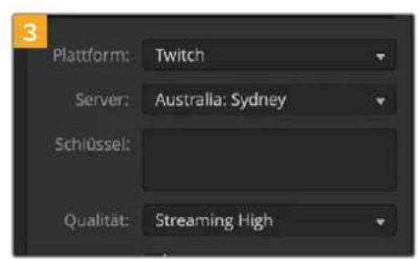 Blackmagic Design ATEM Mini Extreme - So konfigurieren Sie die Einstellungen für Twitch: - 8
