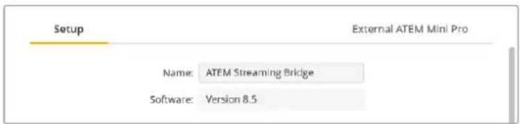 Blackmagic Design ATEM Mini Extreme - Renombrar el conversor ATEM Streaming Bridge - 1