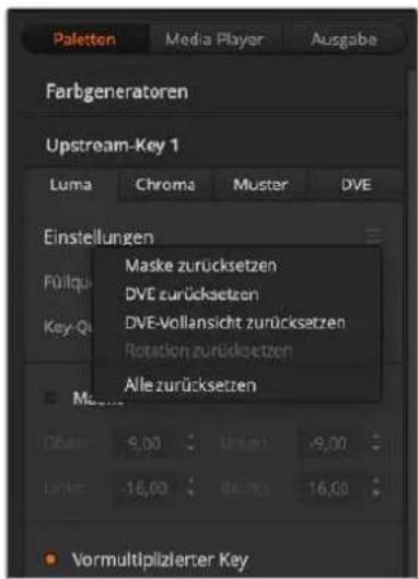 Blackmagic Design ATEM Mini Extreme - Einrichten eines Luma/Linear-Keys für den Upstream Keyer in ATEM Software Control: - 1