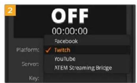 Blackmagic Design ATEM Mini Extreme - To configure your settings for Twitch: - 7