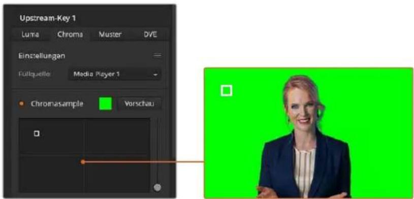 Blackmagic Design ATEM Mini Extreme - So richten Sie einen überzeugenden Chroma-Key mit dem erweiterten Keyer ein: - 1