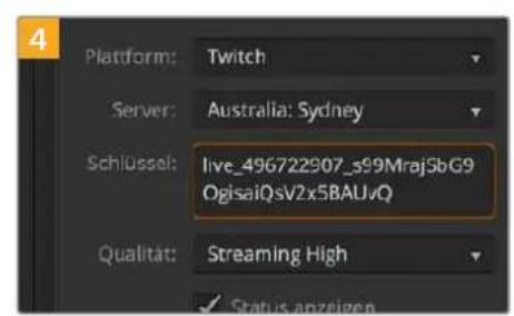 Blackmagic Design ATEM Mini Extreme - So konfigurieren Sie die Einstellungen für Twitch: - 9