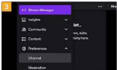 Blackmagic Design ATEM Mini Extreme - Para configurar los ajustes en la plataforma Twitch: - 3