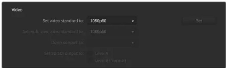 Blackmagic Design ATEM Mini Extreme - Setting the Switcher Video Standard - 1