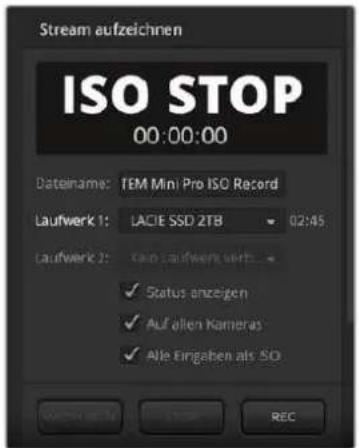 Blackmagic Design ATEM Mini Extreme - So zeichnen Sie ISO-Dateien auf: - 1