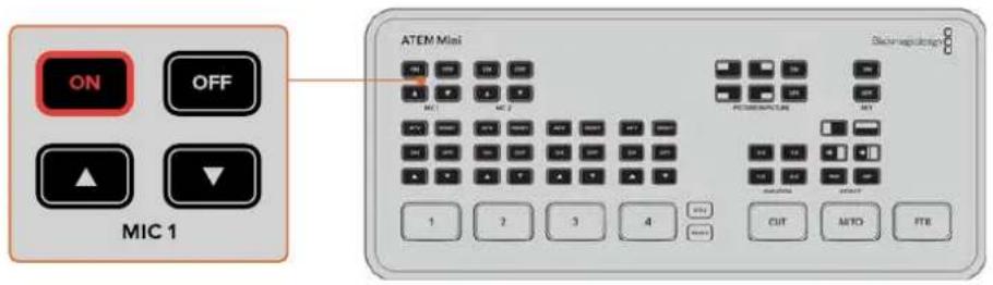Blackmagic Design ATEM Mini Extreme - Conexión de un micrófono - 2
