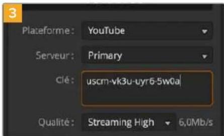 Blackmagic Design ATEM Mini Extreme - Configurer les paramètres pour YouTube Studio : - 8