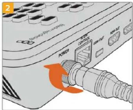 Blackmagic Design ATEM Mini Extreme - Anschließen an das Stromnetz - 2