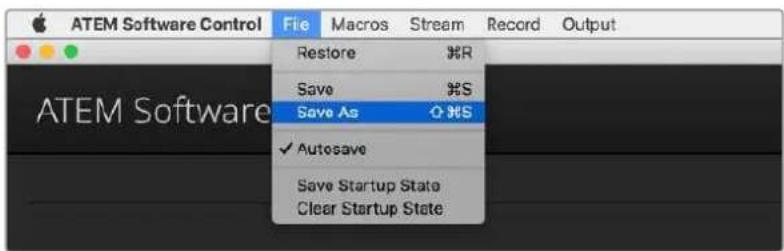 Blackmagic Design ATEM Mini Extreme - Saving and Restoring Switcher Settings - 1