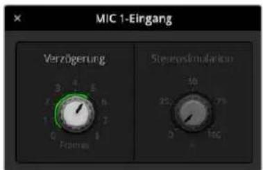 Blackmagic Design ATEM Mini Extreme - So passen Sie die Verzögerung am ausgewählten Eingang an: - 2