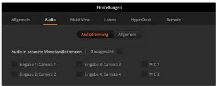 Blackmagic Design ATEM Mini Extreme - Einstellen des Ein- und Ausgabeverhaltens für Audio - 1