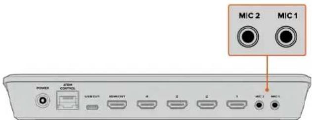 Blackmagic Design ATEM Mini Extreme - マイクを 接 続 - 2