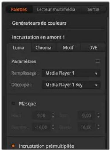 Blackmagic Design ATEM Mini Extreme - Régler une incrustation en luminance ou linéaire sur l'incrustateur en amont sur l'ATEM Software Control : - 1