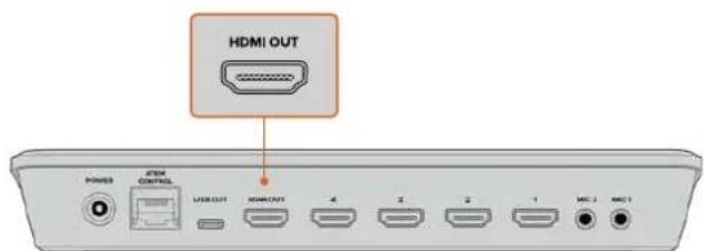 Blackmagic Design ATEM Mini Extreme - Conexión de un monitor y verificación de fuentes - 2