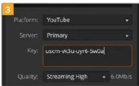 Blackmagic Design ATEM Mini Extreme - To configure your settings for YouTube Studio: - 8