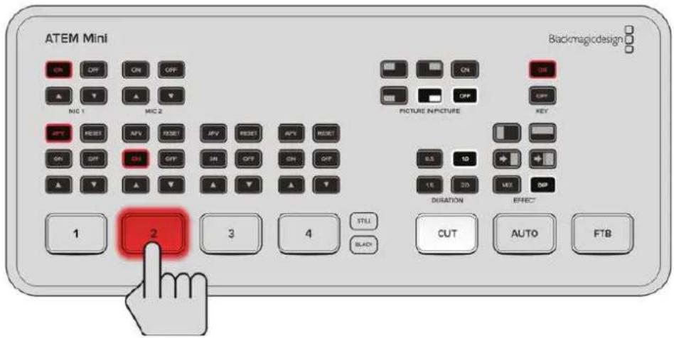 Blackmagic Design ATEM Mini Extreme - Para realizar un corte: - 1