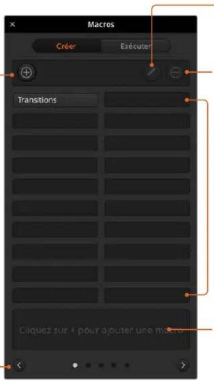 Blackmagic Design ATEM Mini Extreme - Boutons flèches et icônes représentant les pages : - 1