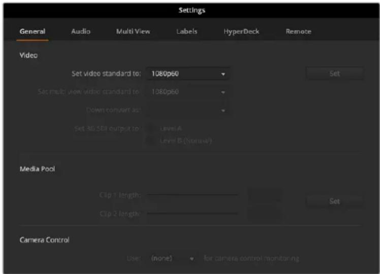 Blackmagic Design ATEM Mini Extreme - Changing Switcher Settings - 1