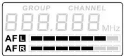 LD Systems MEI 100 G2 B5 - Auswahl der Frequenzgruppe (GROUP) und/oder des Kanals (CHANNEL): - 1