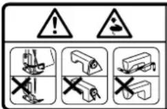 JUKI MH484 - (II) Explanation of pictorial warning indications and warning labels - 8
