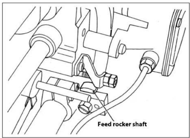 Feed rocker shaft